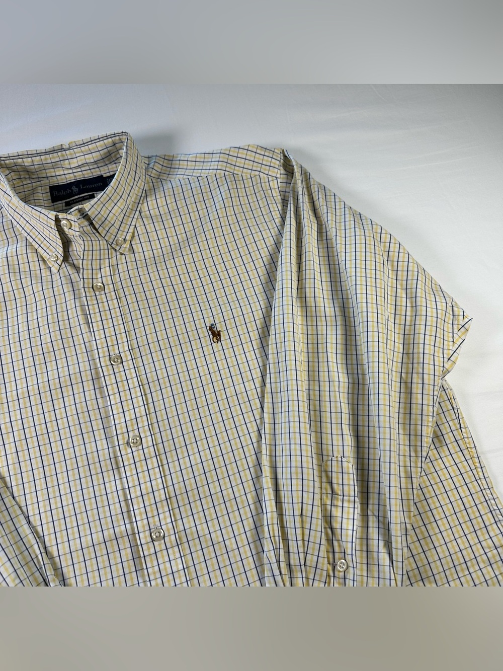 Ralph Lauren Classic Fit Shirt Mens XL 17 32/33 Plaid Multicolor Pony - Picture 6 of 12
